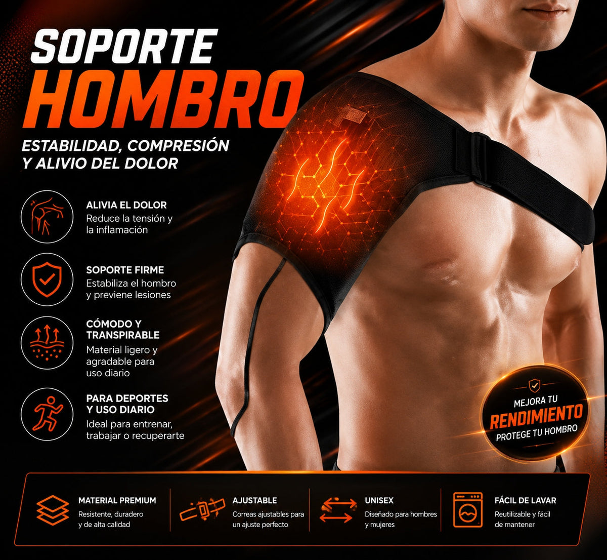 TermoHombro – Calor profundo para hombros tensos