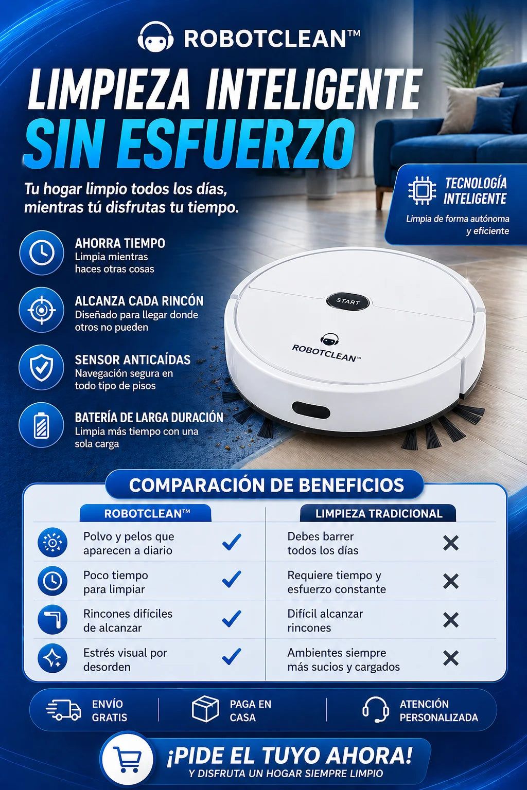 Nítido — Tu piso limpio sin mover un dedo ROBOT CLEAN ®