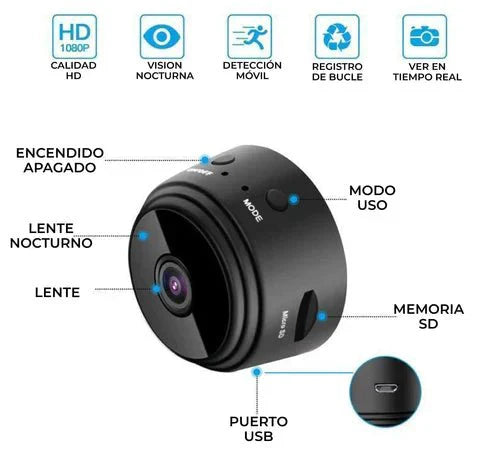 🚨Mini Camara Compacta- protege a los tuyos🚨
