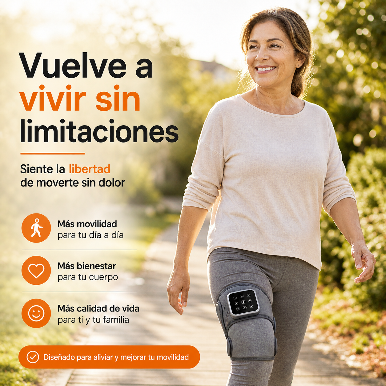 Dile adios al dolor de tus rodillas con Masajeador Termico de Rodillas KNEEXPRO