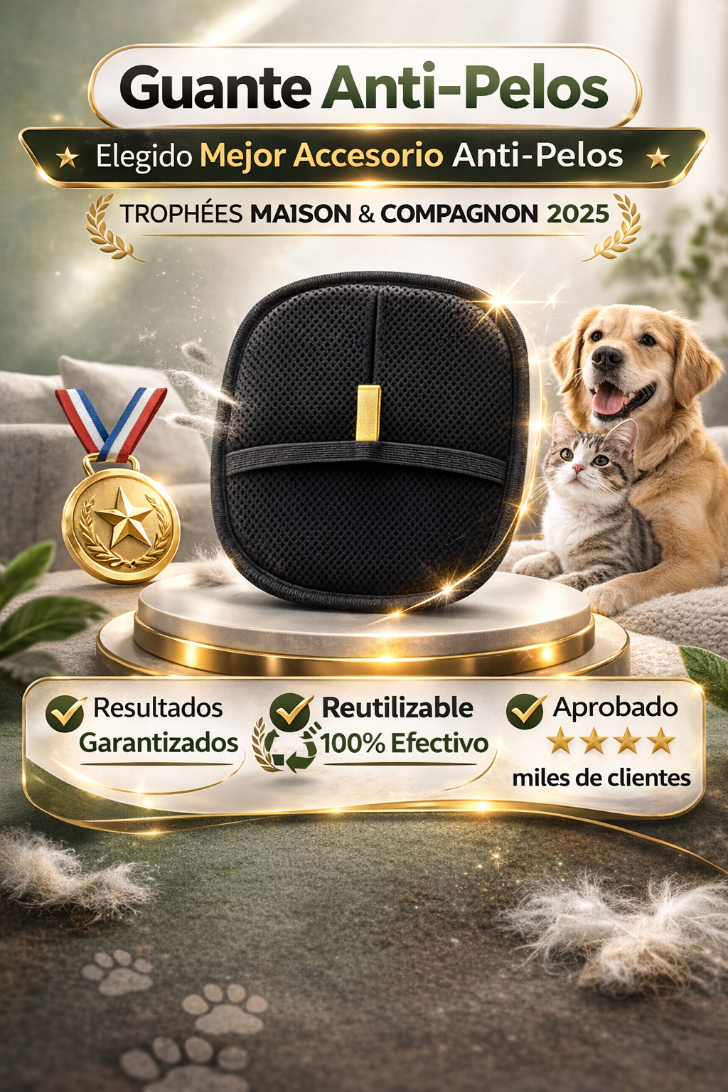 Guante Quíta Pelos Reutilizable 🐾