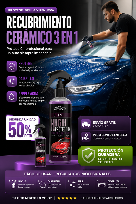 AutoBlindaje 3en1 - Pintura protegida sin lavar con agua