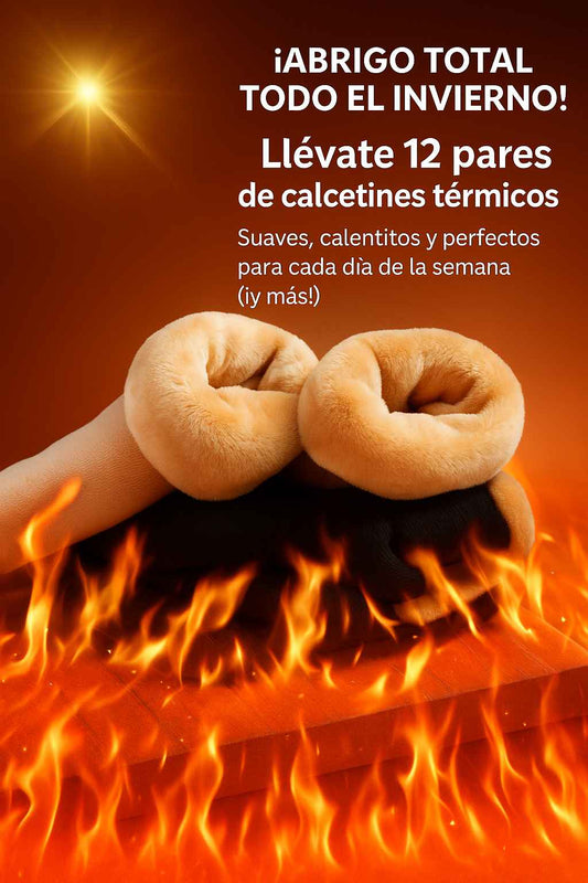 Calcetines Térmicos para Invierno❄️ | Pack x12 Pares colores Surtidos
