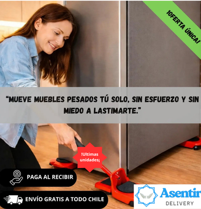 EASYUP® – Mueve muebles pesados sin esfuerzo y tú solo