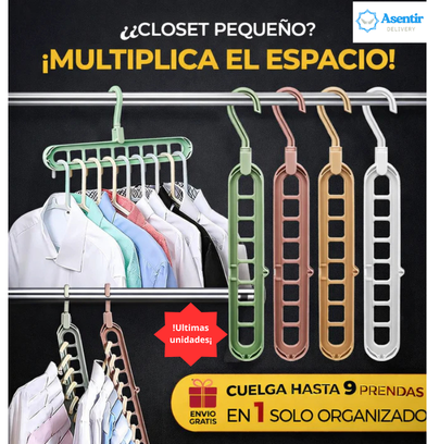 Colgador 9 en 1 para el hogar - Optimiza tus espacios 👕