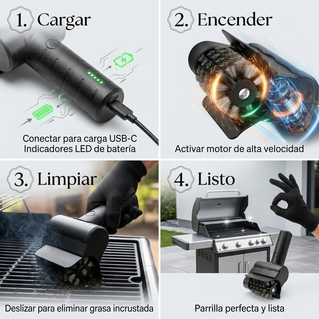GrillPro Max - Tu parrilla queda como nueva en minutos