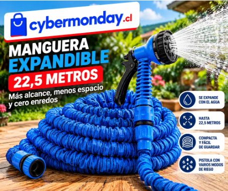 FlexRiego - Triplica su largo y no se enreda Expandible 22.5m