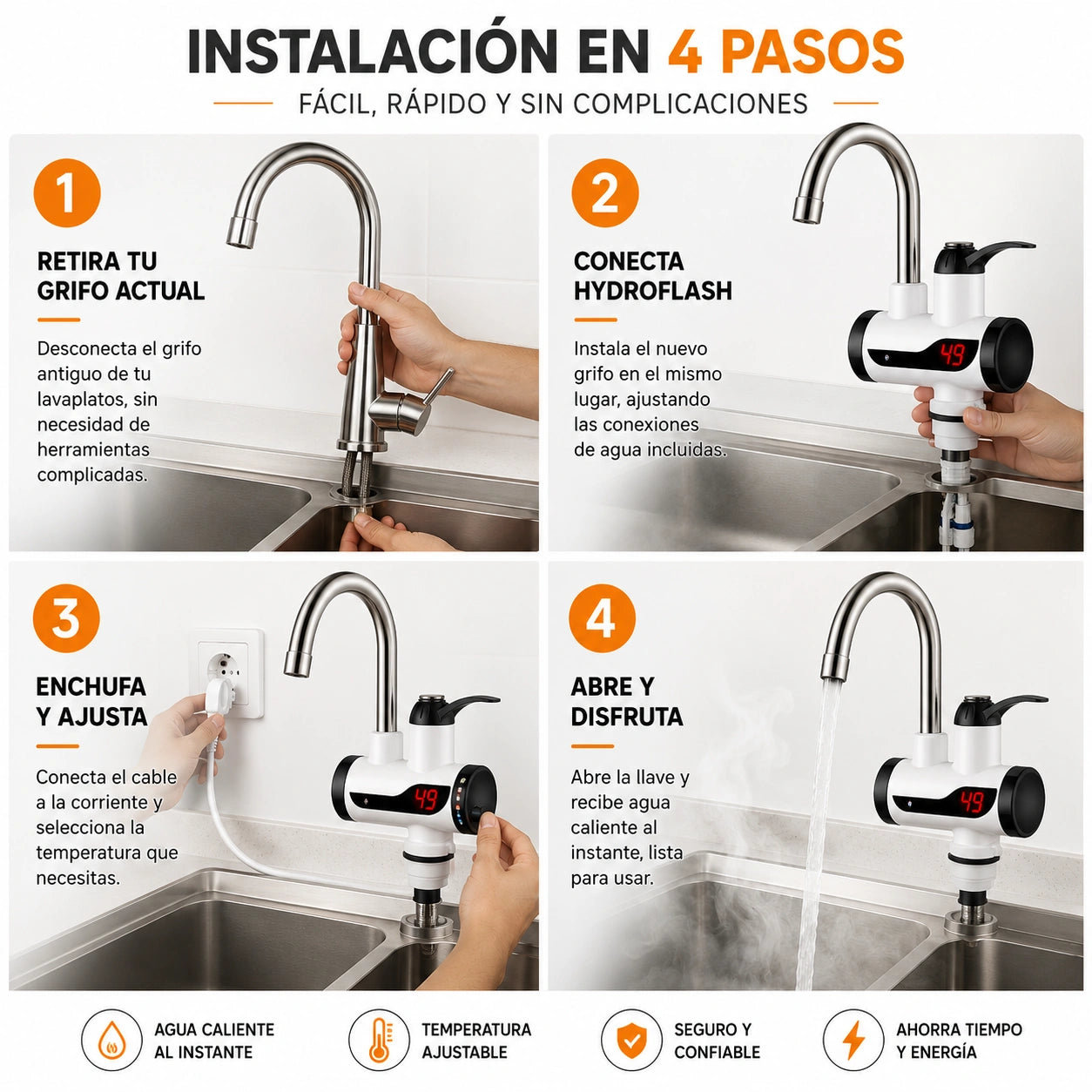 Termo-Grifo Calentador de Agua Eléctrico