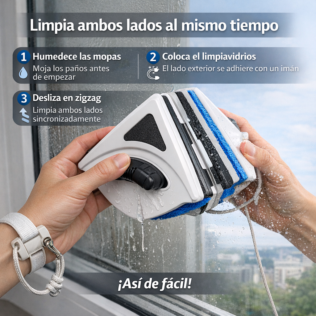 🪟🌟 LEDMAX ™️- Limpiavidrios en 10 minutos, incluso en altura y 100% segura 🪟🌟