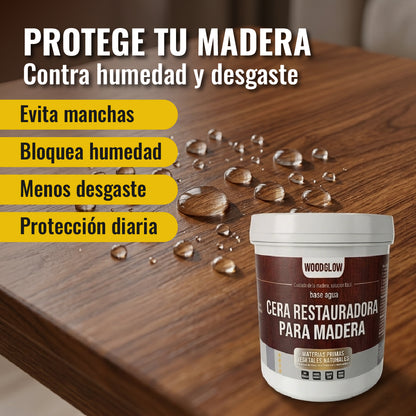 WoodGlow™ Sellador Cera para Maderas  1 Kilo