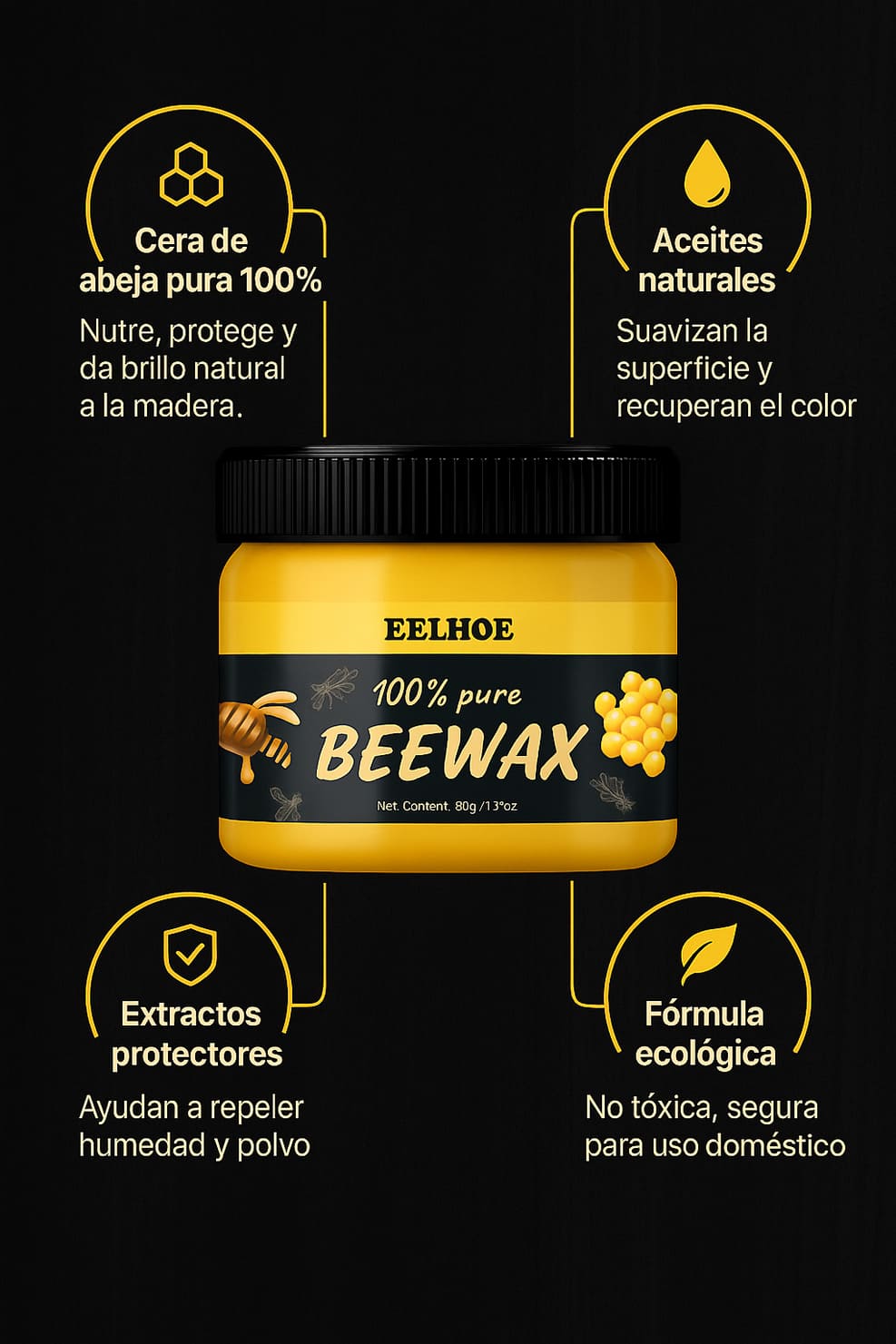 BEEWAX: CERA RESTAURADORA DE MADERA BENEFICIO DIRECTO A TU BOLSILLO