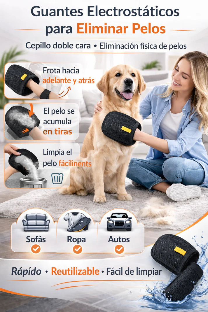 Guante Quíta Pelos Reutilizable 🐾