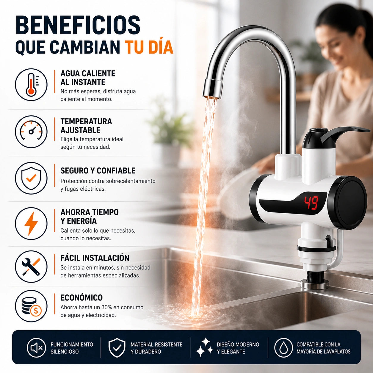 Termo-Grifo Calentador de Agua Eléctrico