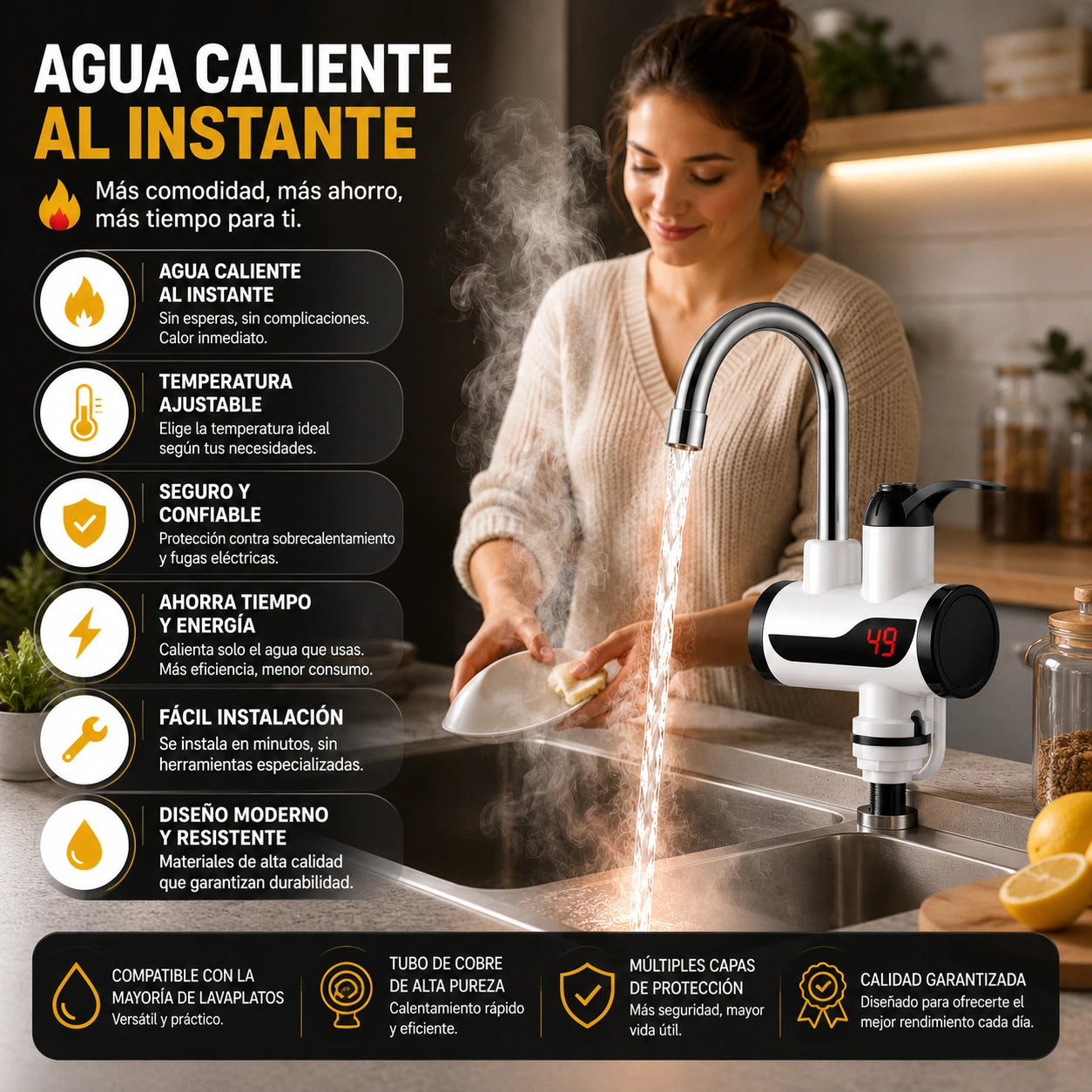 Termo-Grifo Calentador de Agua Eléctrico
